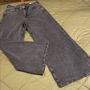 SALE TODAY. VERO MODA  - we do denim charcoal / black wide leg jeans size 29